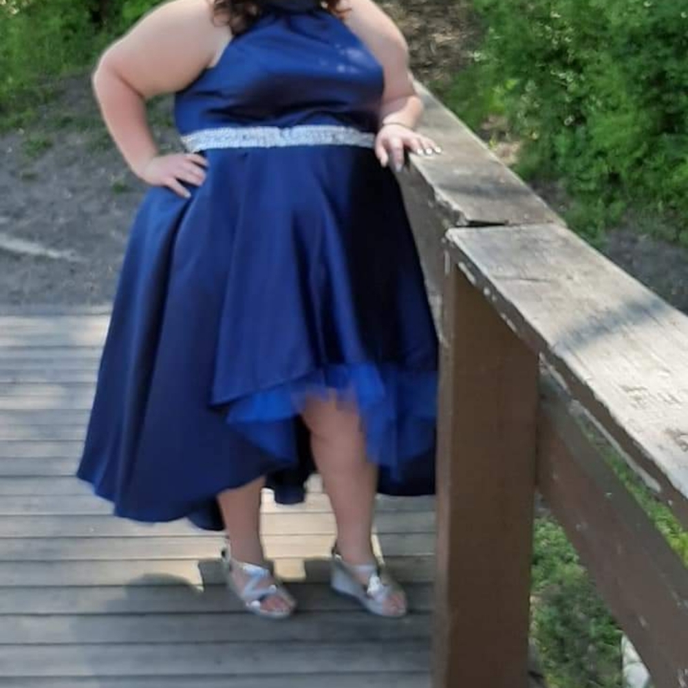 26 plus Royal blue high low dress wore for my prom